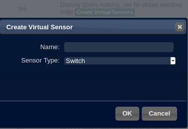 Domoticz virtual sensor aanmaken